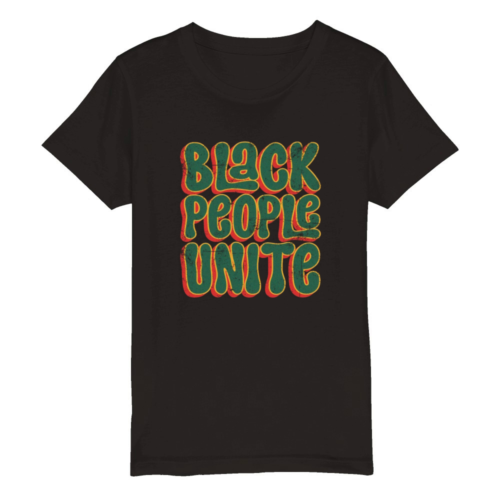 Black People Unite Organic Kids Crewneck T-shirt