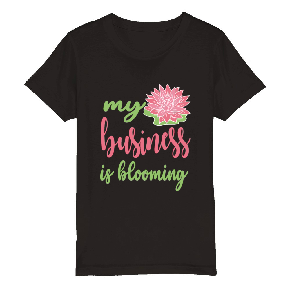 Floral Designer Quote Flower Arranging Florist Organic Kids Crewneck T-shirt