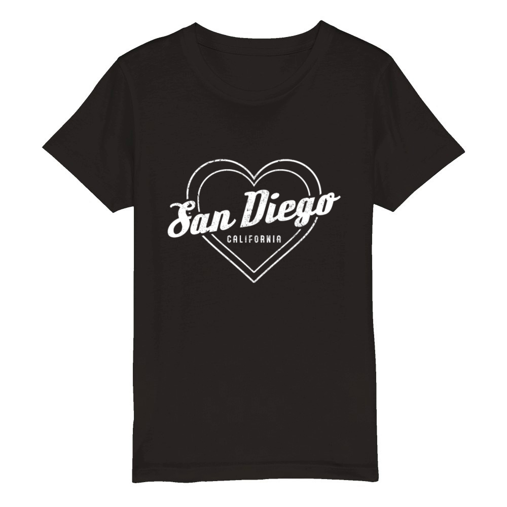 San Diego California Vintage Souvenir Organic Kids Crewneck T-shirt