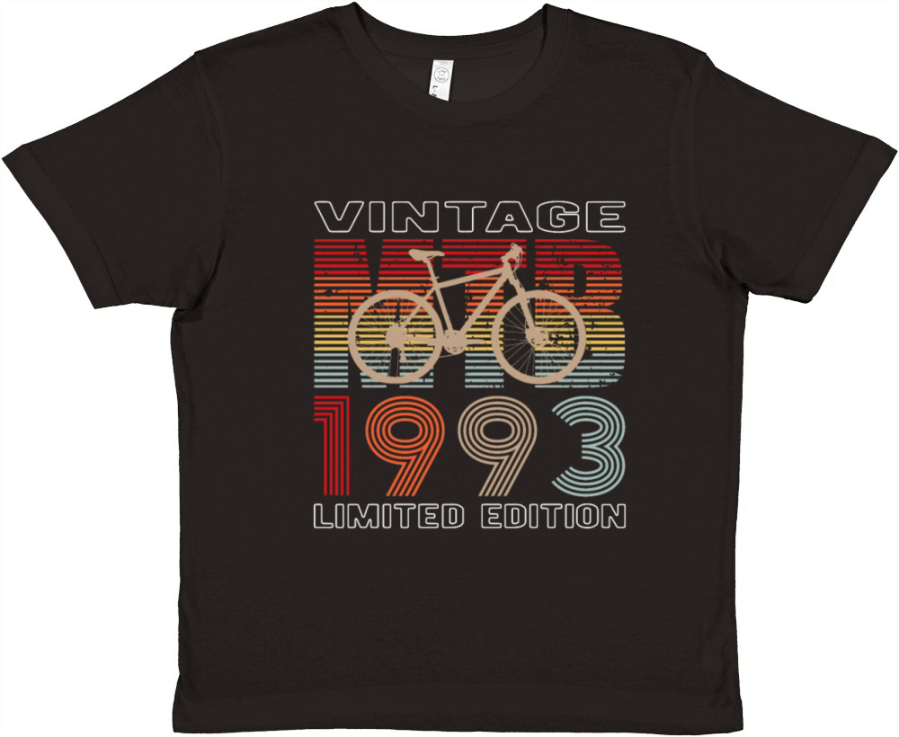 30 birthday 1993 vintage retro bicycle cyclist Premium Kids Crewneck T-shirt