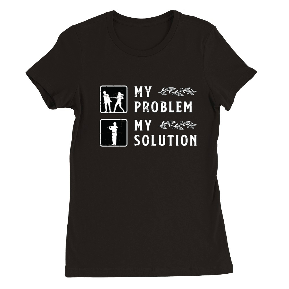 Flutes Player My Problem My Pictogram Dad Mom Premium Womens Crewneck T-shirt