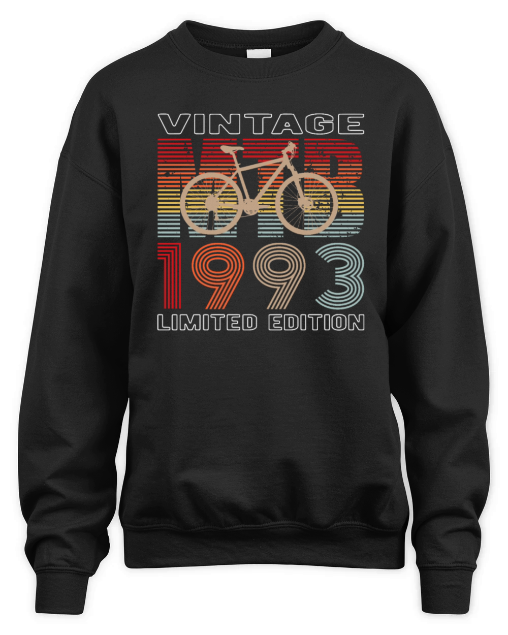 30 birthday 1993 vintage retro bicycle cyclist Unisex Premium Crewneck Sweatshirt