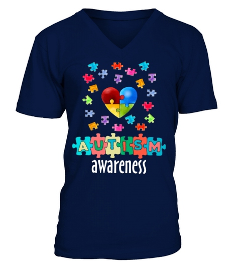 Autism Awareness Month V-Neck T-shirt