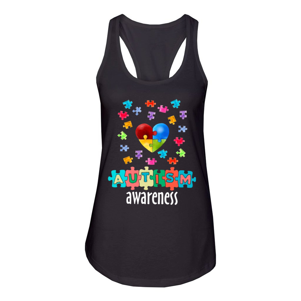 Autism Awareness Month Women's Racerback Tank