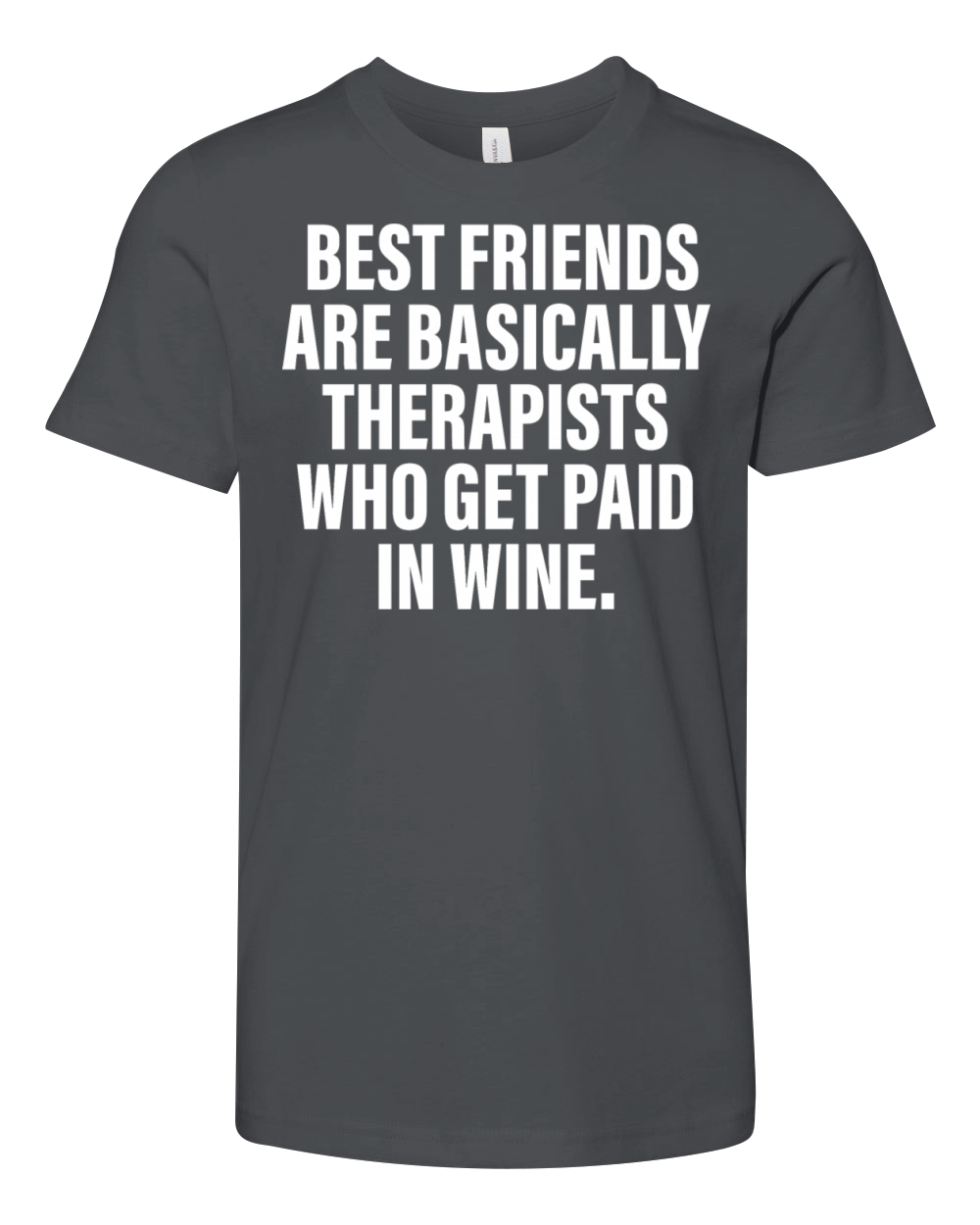 Best Friends Are Basically Therapists Youth Unisex Jersey Tee