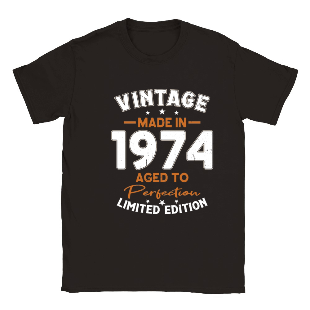 50th birthday vintage 1974 made in 1974 Classic Kids Crewneck T-shirt