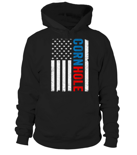 Us American Flag Corn Hole Bean Bag Toss Player Co Hoodie Unisex