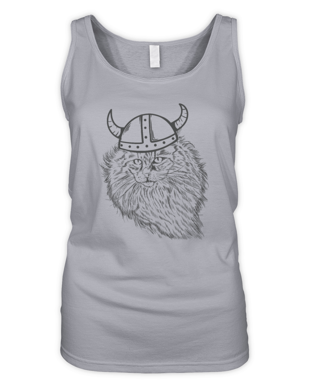 Norwegian Forest Cat with Viking Helmet Organic Women's Tank Top