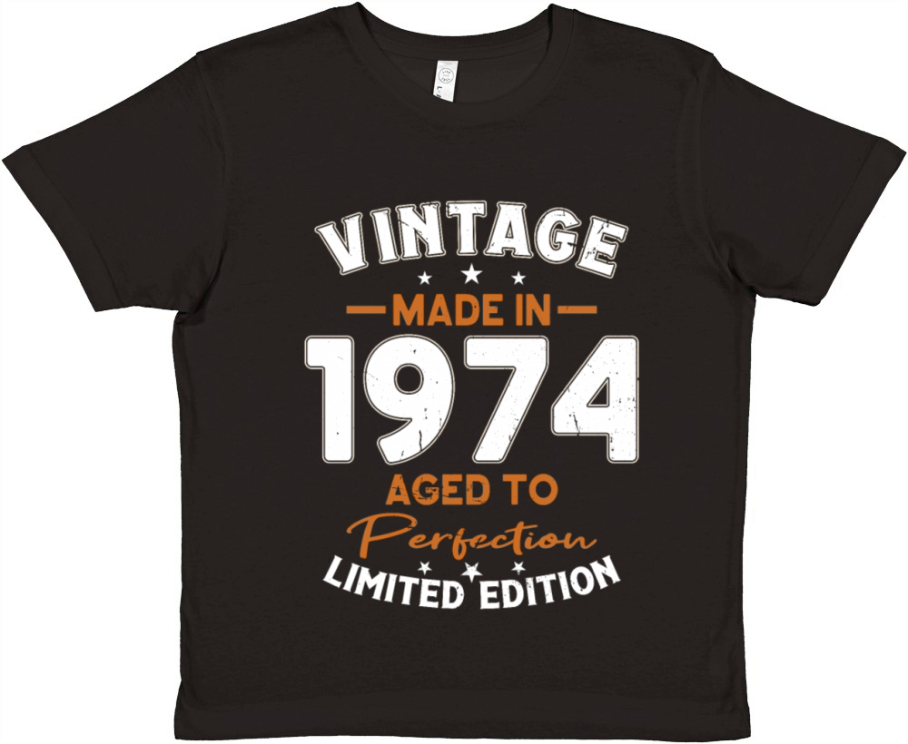 50th birthday vintage 1974 made in 1974 Premium Kids Crewneck T-shirt