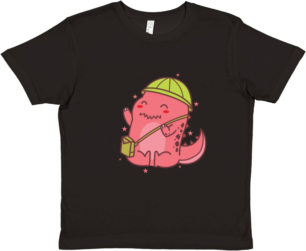 Dino with Handbag Dinosaur Age Premium Kids Crewneck T-shirt
