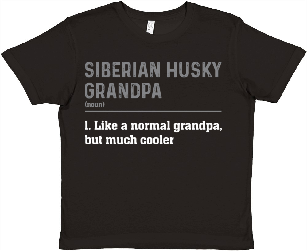 Dog Siberian Husky Grandpa Definition Premium Kids Crewneck T-shirt