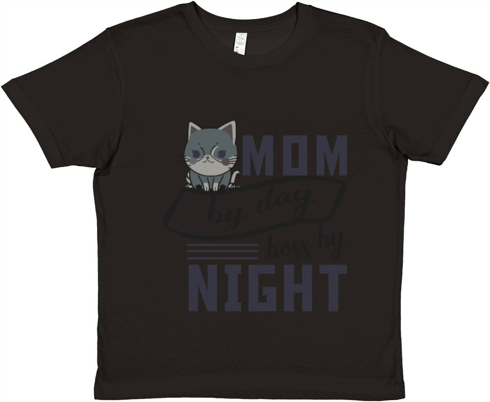 Mom By Day Boss By Night Premium Kids Crewneck T-shirt