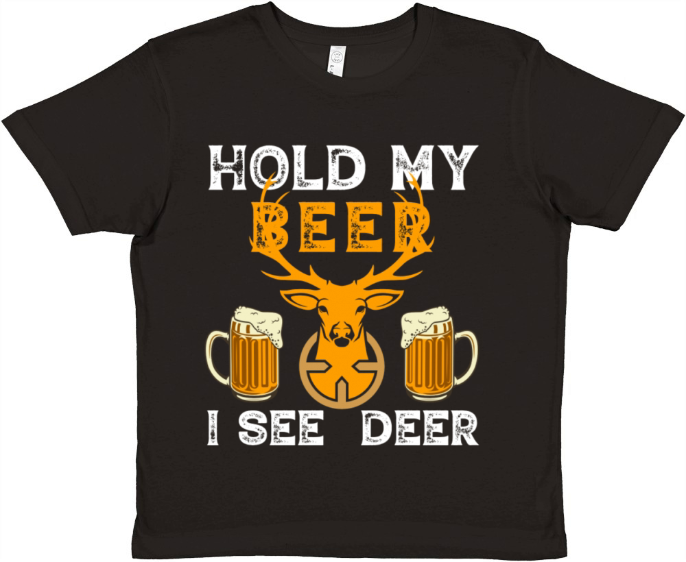 T-Shirt Hold my beer i see deer Premium Kids Crewneck T-shirt