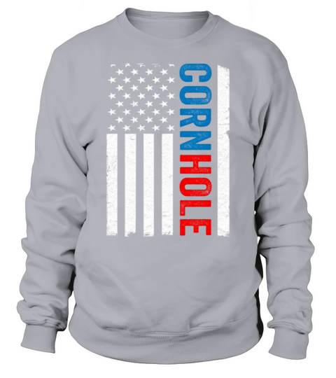 Us American Flag Corn Hole Bean Bag Toss Player Co Sweatshirt Unisex
