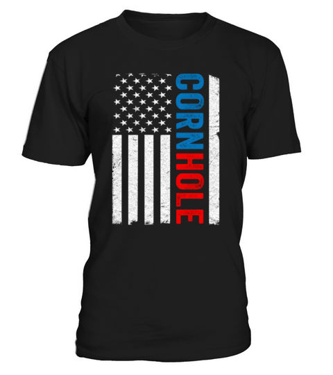Us American Flag Corn Hole Bean Bag Toss Player Co T-Shirt Unisex