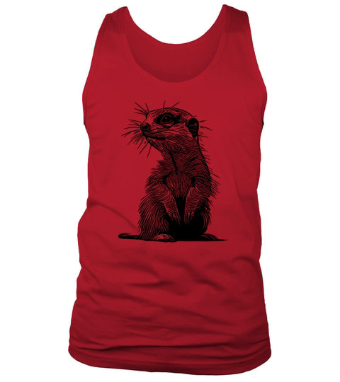 Cute Meerkat With Fur And Horizontal Stripes Tank Top Unisex