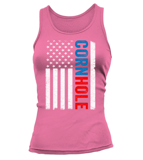 Us American Flag Corn Hole Bean Bag Toss Player Co Tank top Woman
