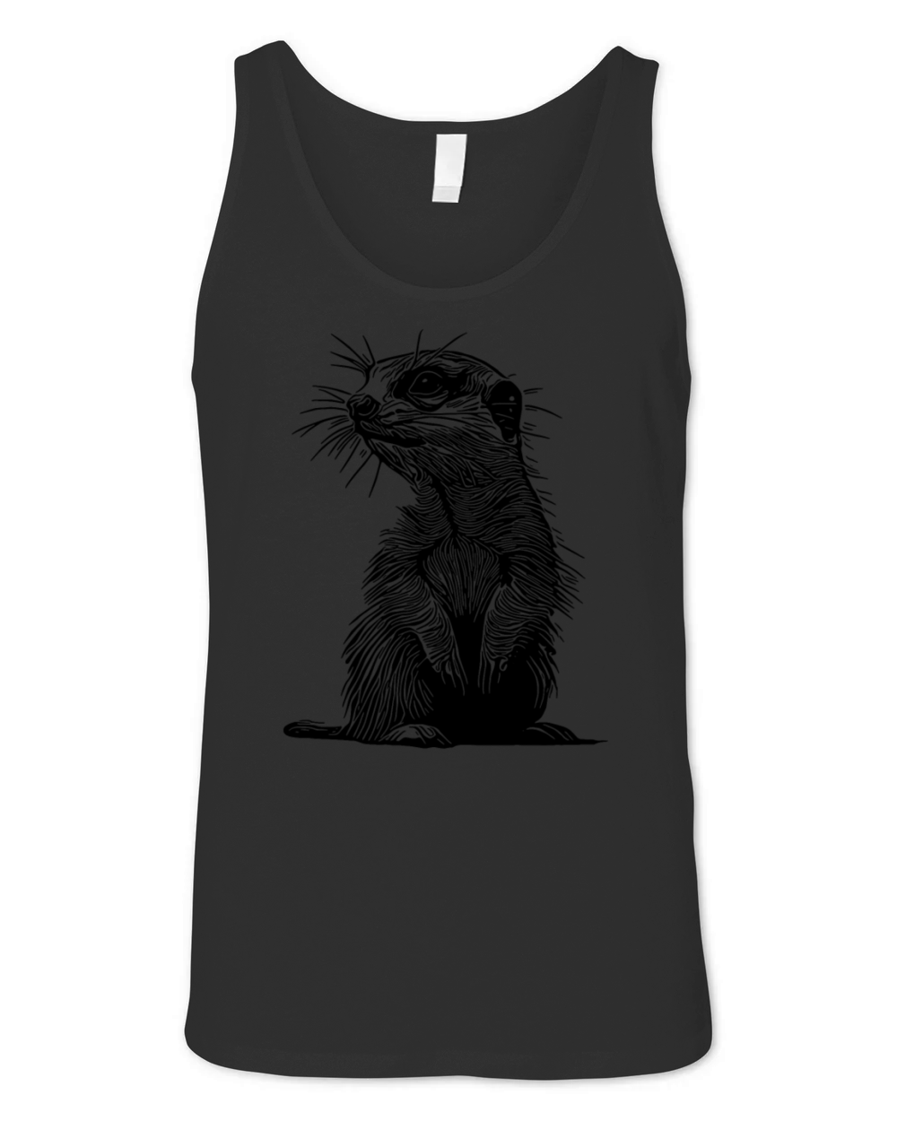 Cute Meerkat With Fur And Horizontal Stripes Unisex Jersey Tank