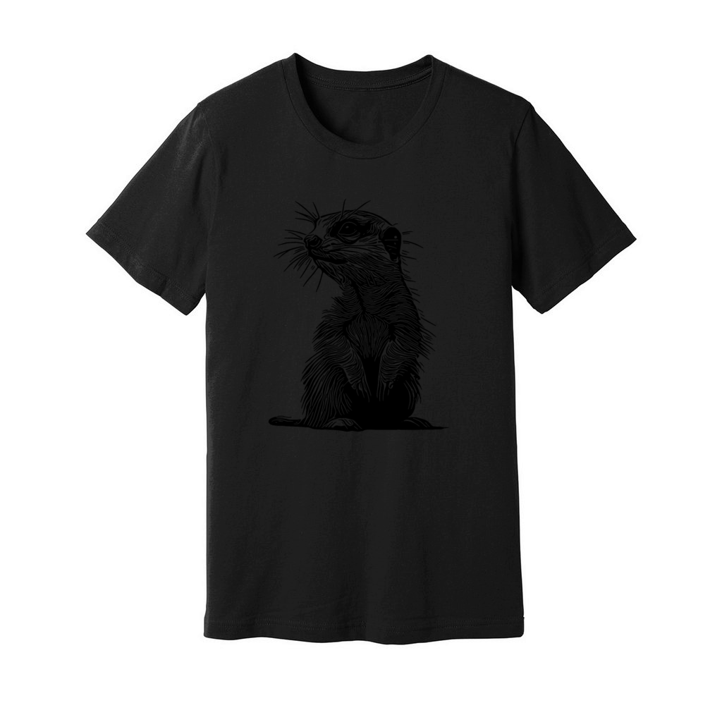 Cute Meerkat With Fur And Horizontal Stripes Unisex Jersey Tee