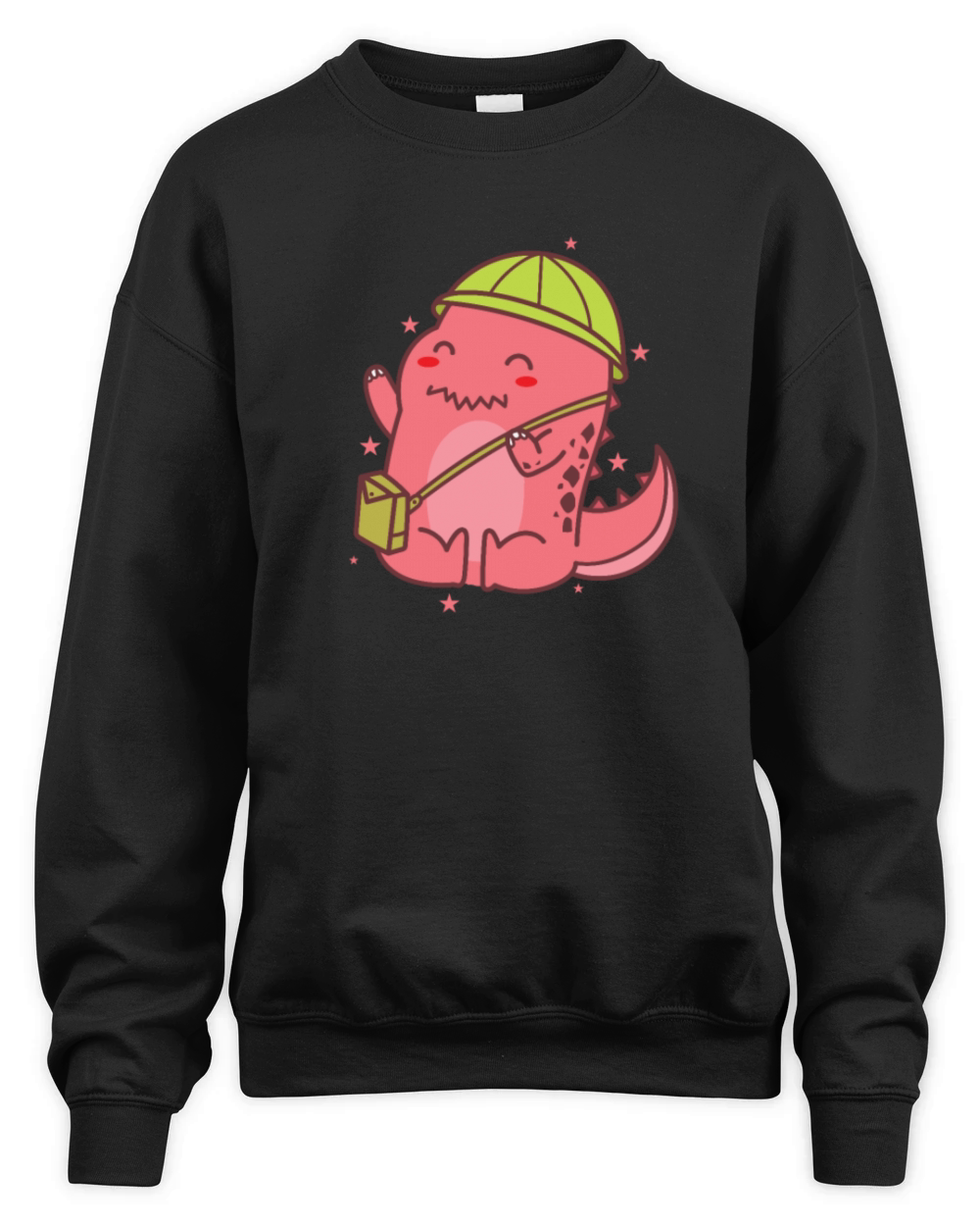 Dino with Handbag Dinosaur Age Unisex Premium Crewneck Sweatshirt