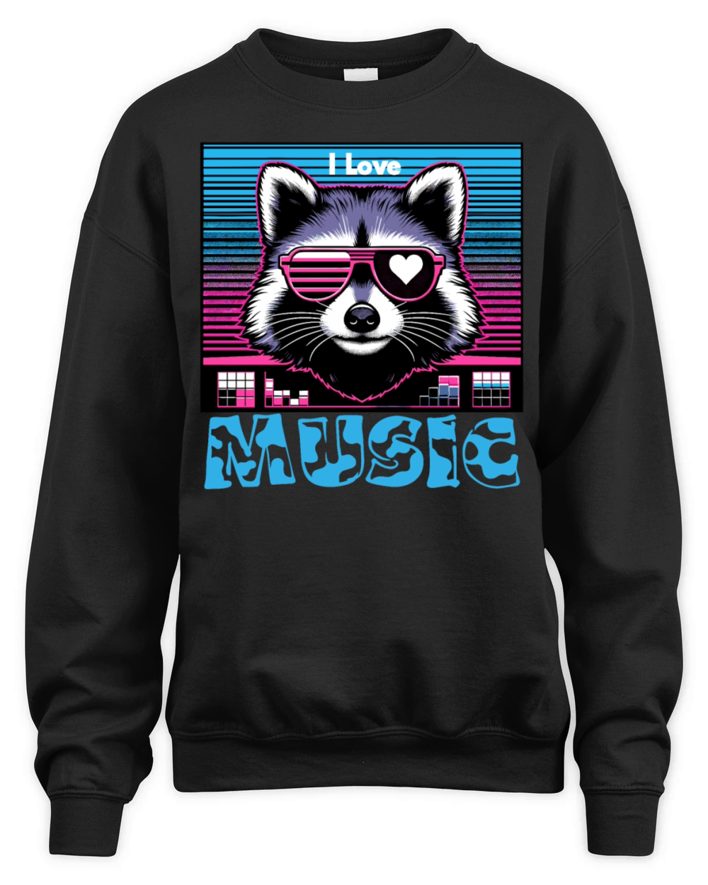 I LOVE MUSIC Unisex Premium Crewneck Sweatshirt