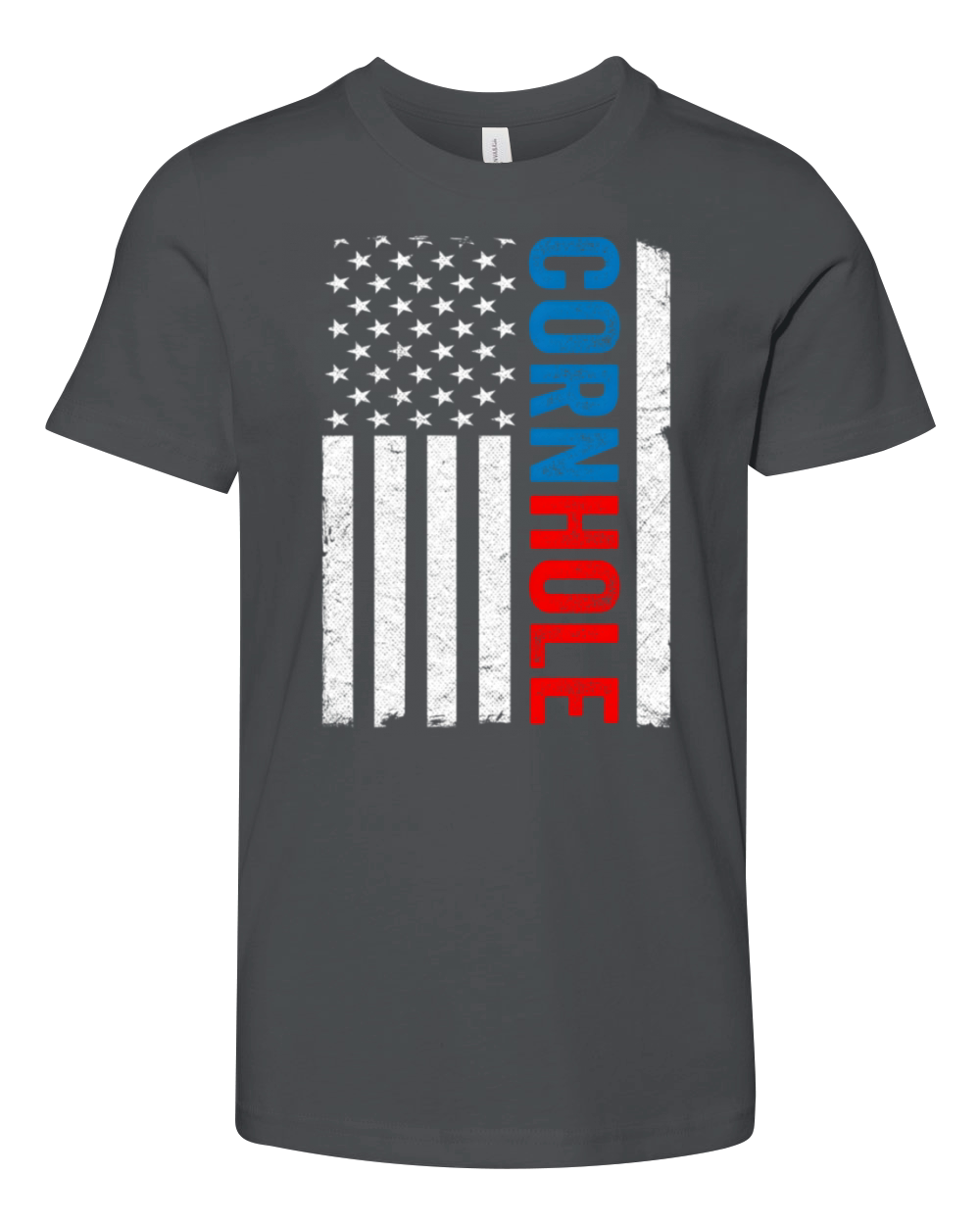 Us American Flag Corn Hole Bean Bag Toss Player Co Youth Unisex Jersey Tee
