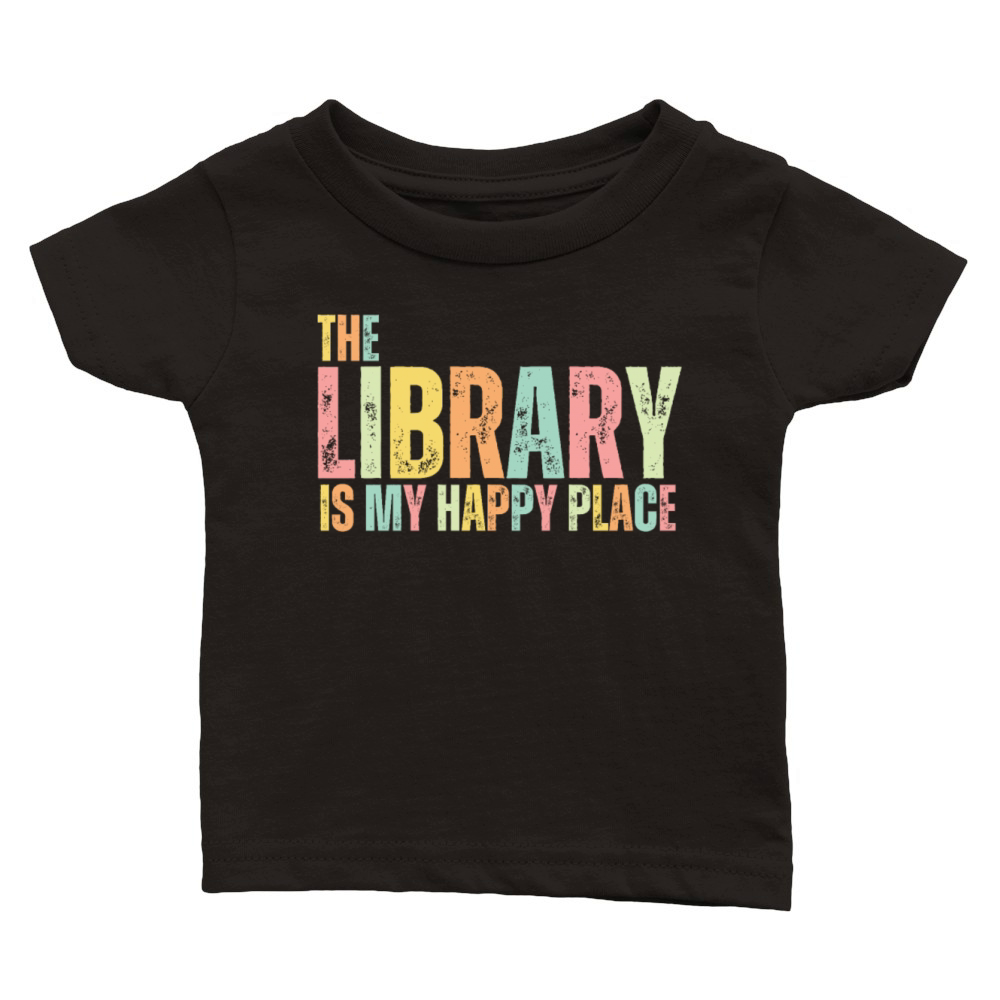 Library Book Lover Reading Bookworm Classic Baby Crewneck T-shirt