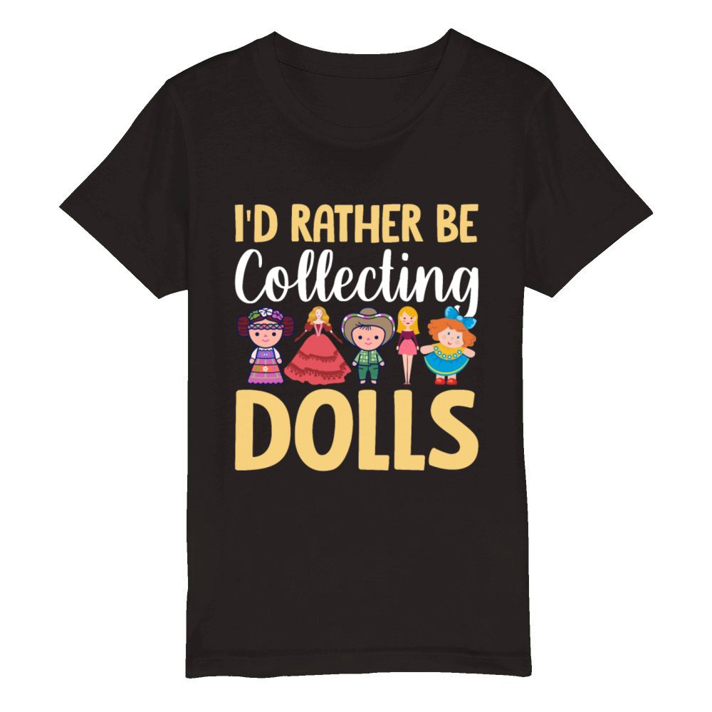 Collectible Doll Porcelain Doll Antique Doll Lover Organic Kids Crewneck T-shirt