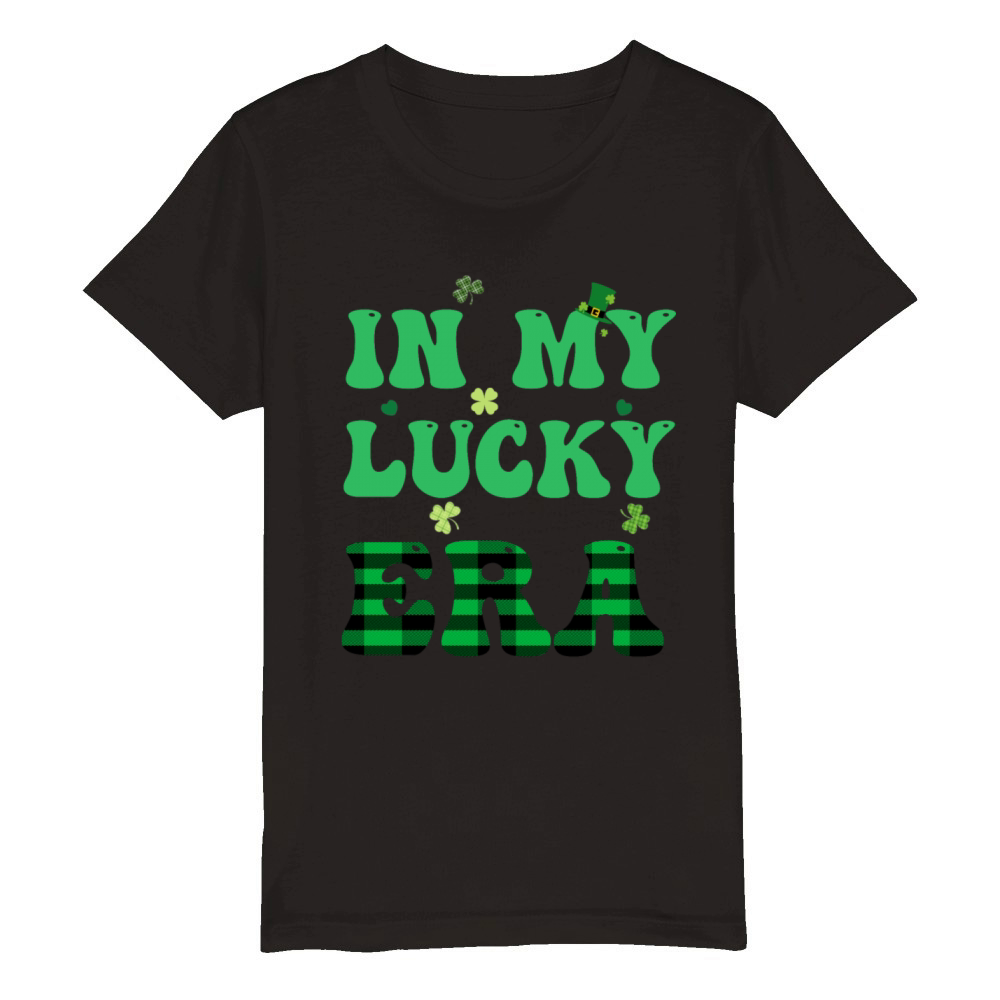 In My Lucky Era St Patricks Day Organic Kids Crewneck T-shirt