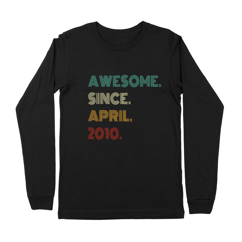 13 Years Old Awesome Since April 2010 13th Birthda Premium Long Sleeve