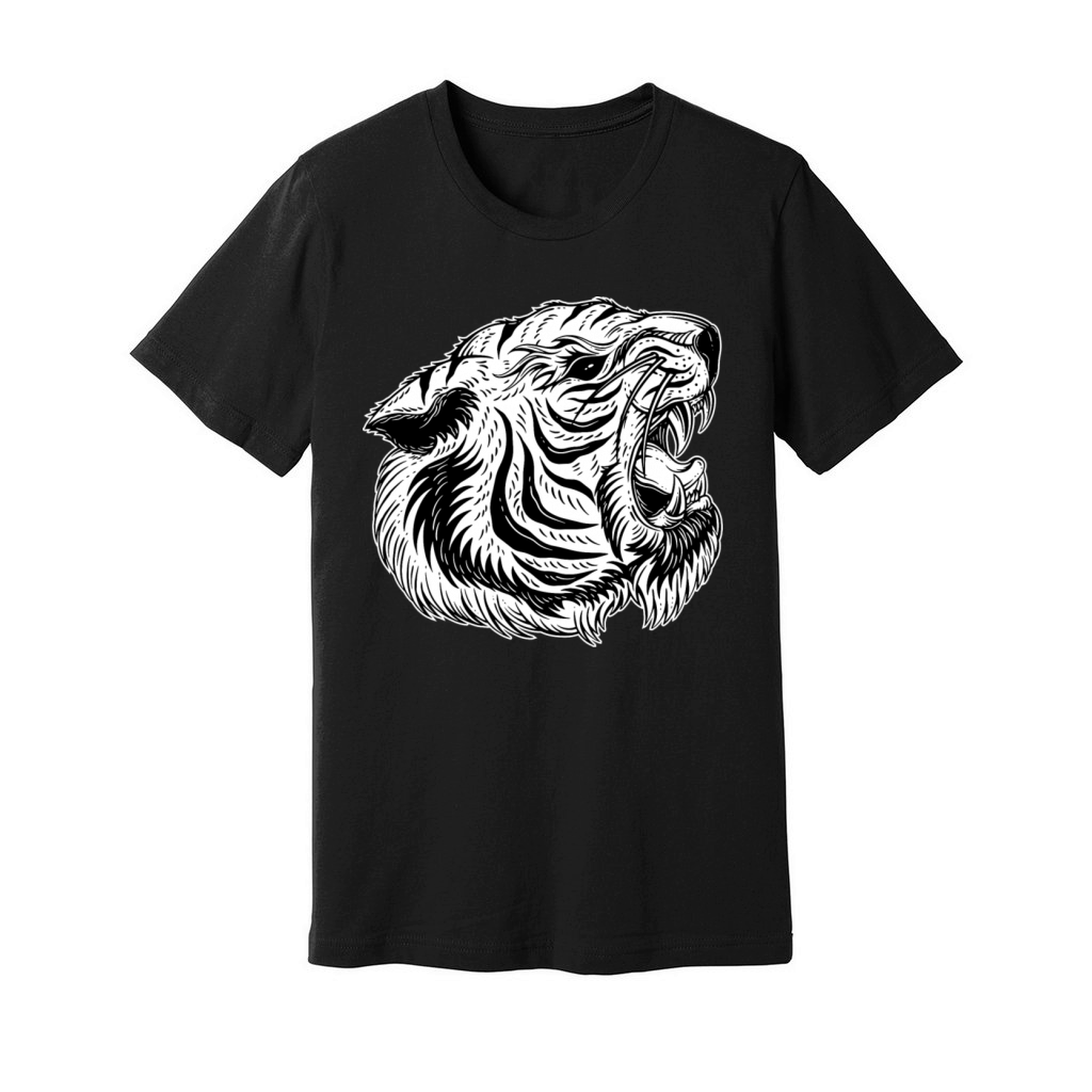 Angry Dark Tiger Artwork Unisex Jersey Tee