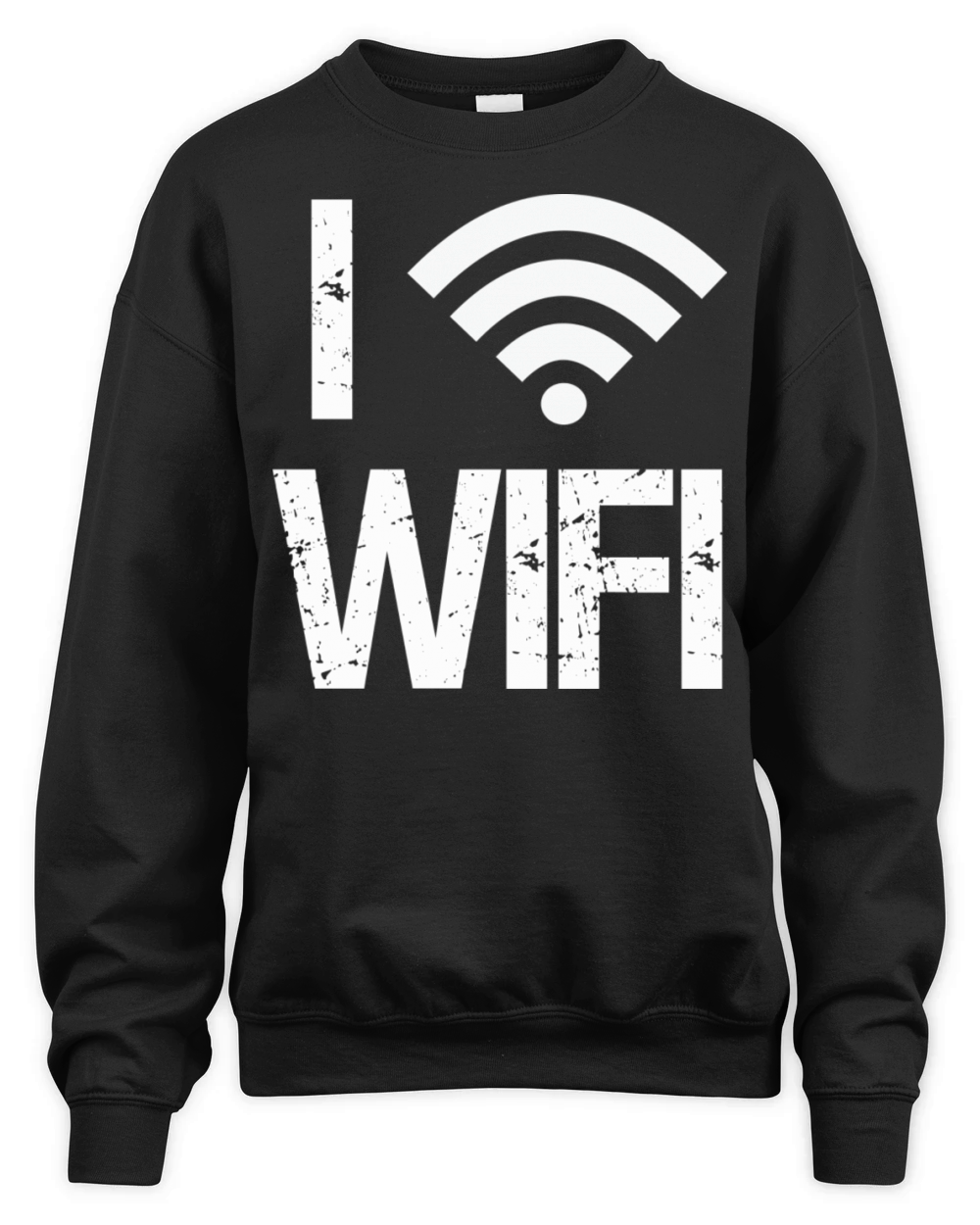 I love wifi slogan symbol Unisex Premium Crewneck Sweatshirt