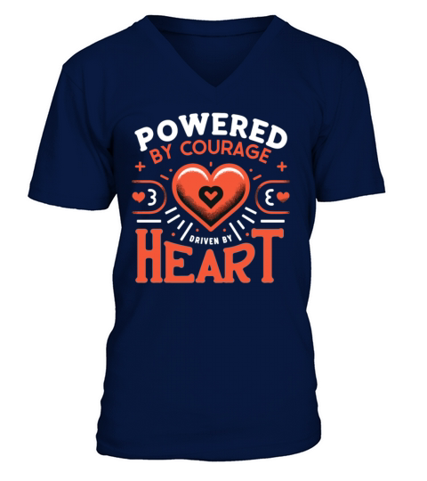 Healthy Heart Beat February Cardiac Awareness V-Neck T-shirt
