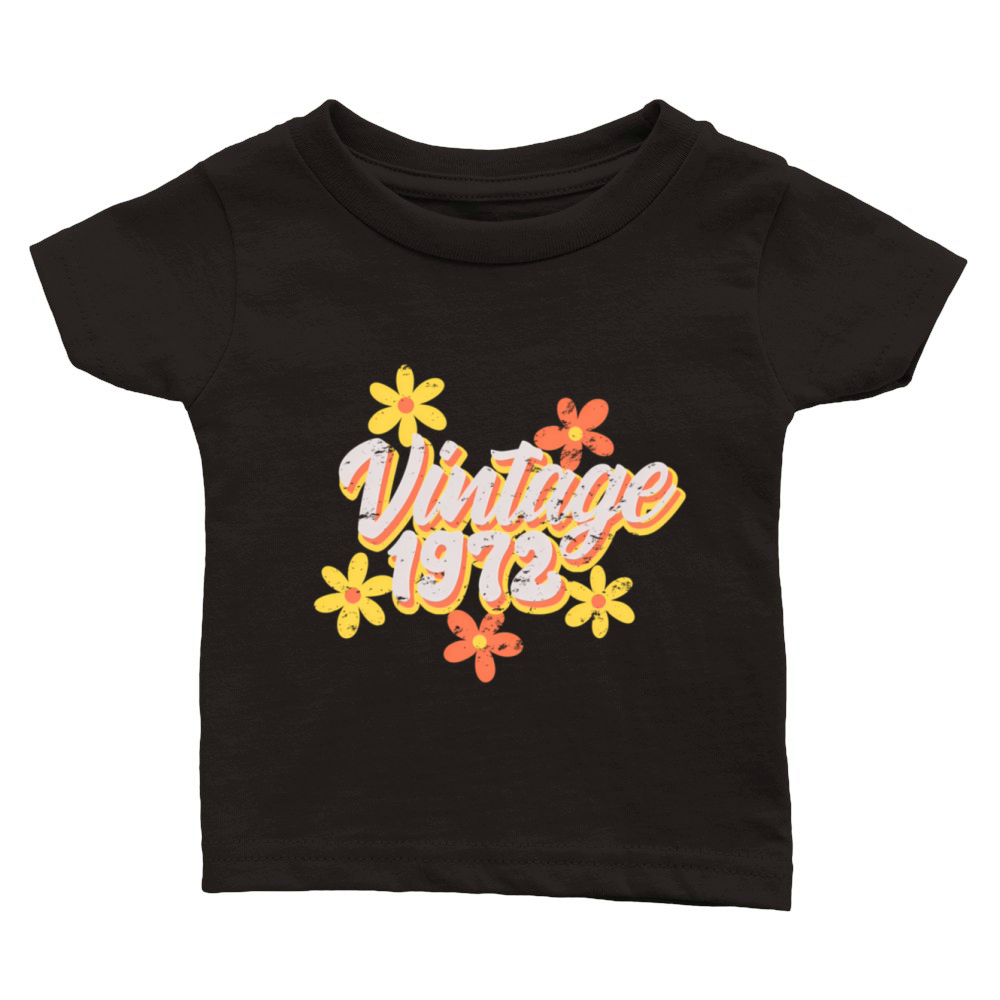 1972 Nice 50 Bday 50Th Classic Baby Crewneck T-shirt