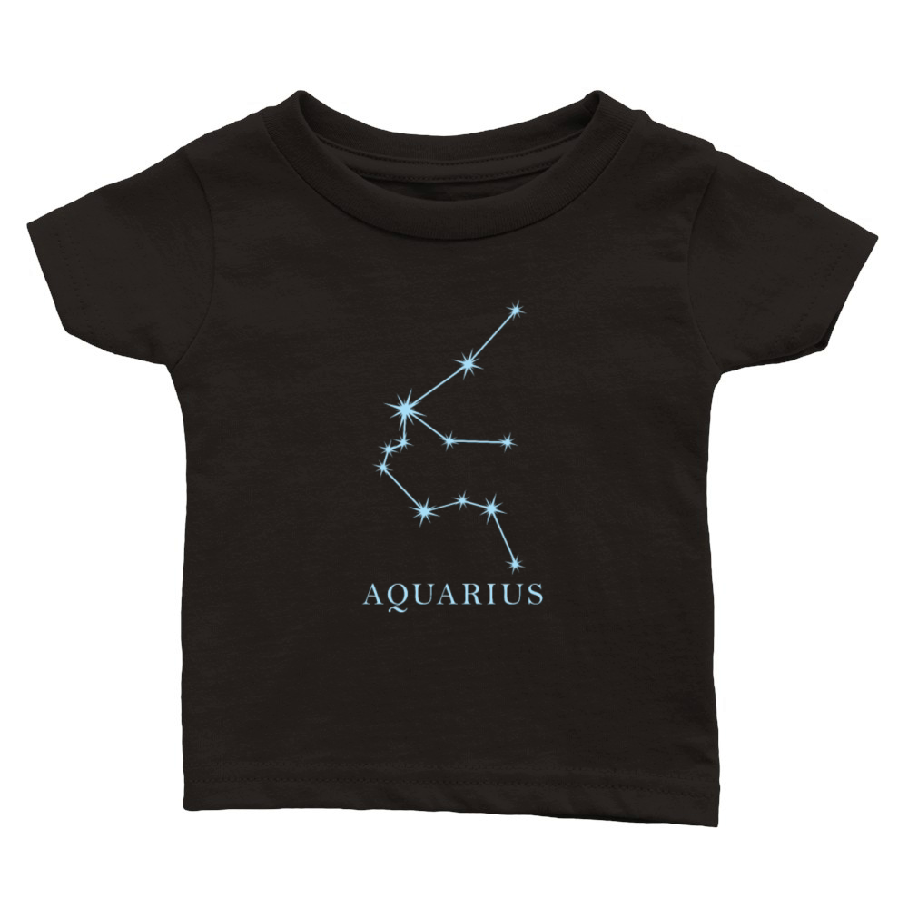 Constellation Star Sign Aquarius Classic Baby Crewneck T-shirt
