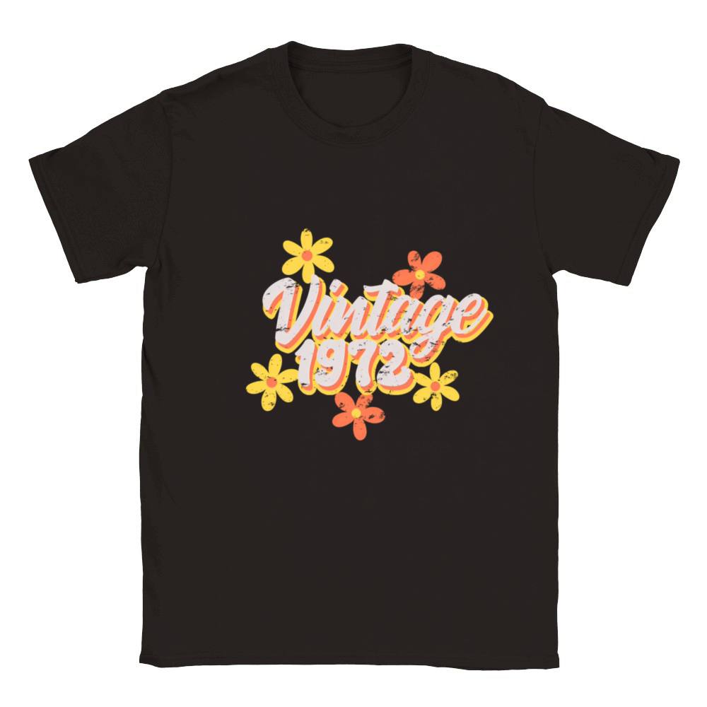 1972 Nice 50 Bday 50Th Classic Kids Crewneck T-shirt