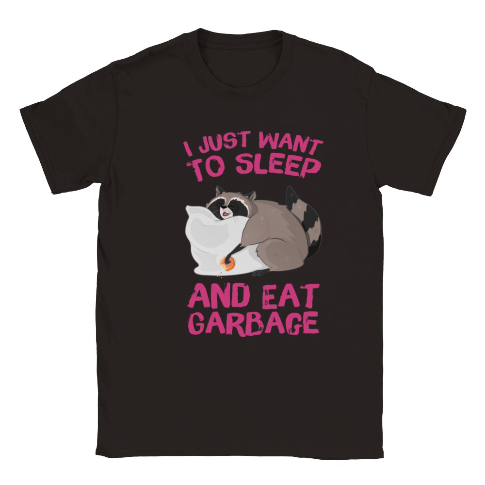 I Just Want To Sleep And Eat Garbage Classic Kids Crewneck T-shirt