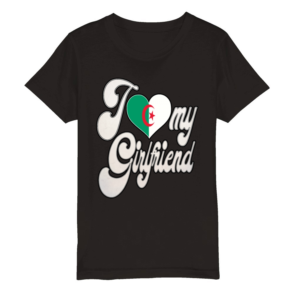 AlgeriaI Love My Algerian Girlfriend Organic Kids Crewneck T-shirt