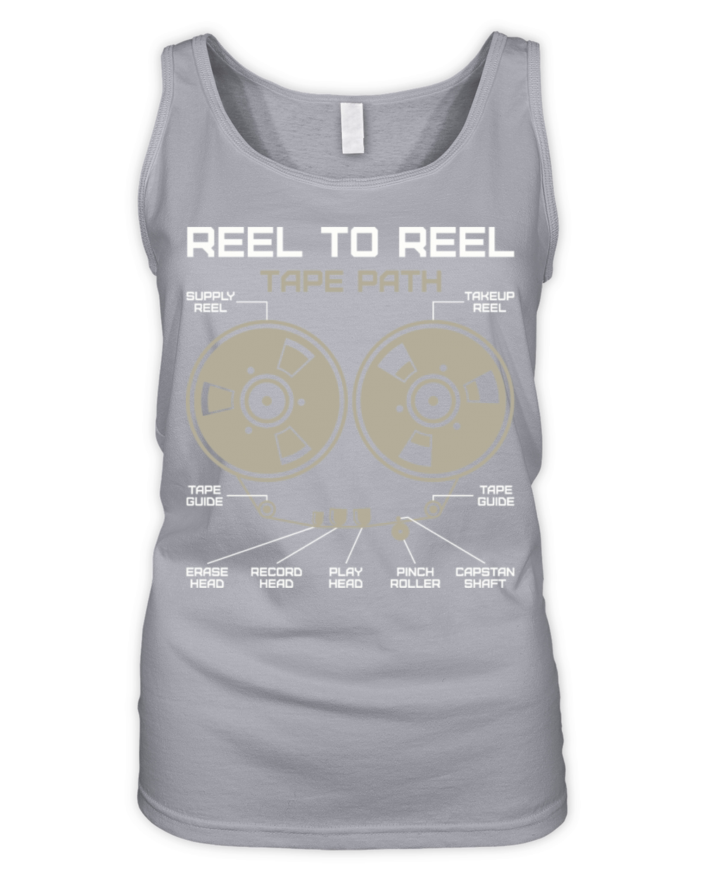 Reel To Reel Tape Organic Women's Tank Top