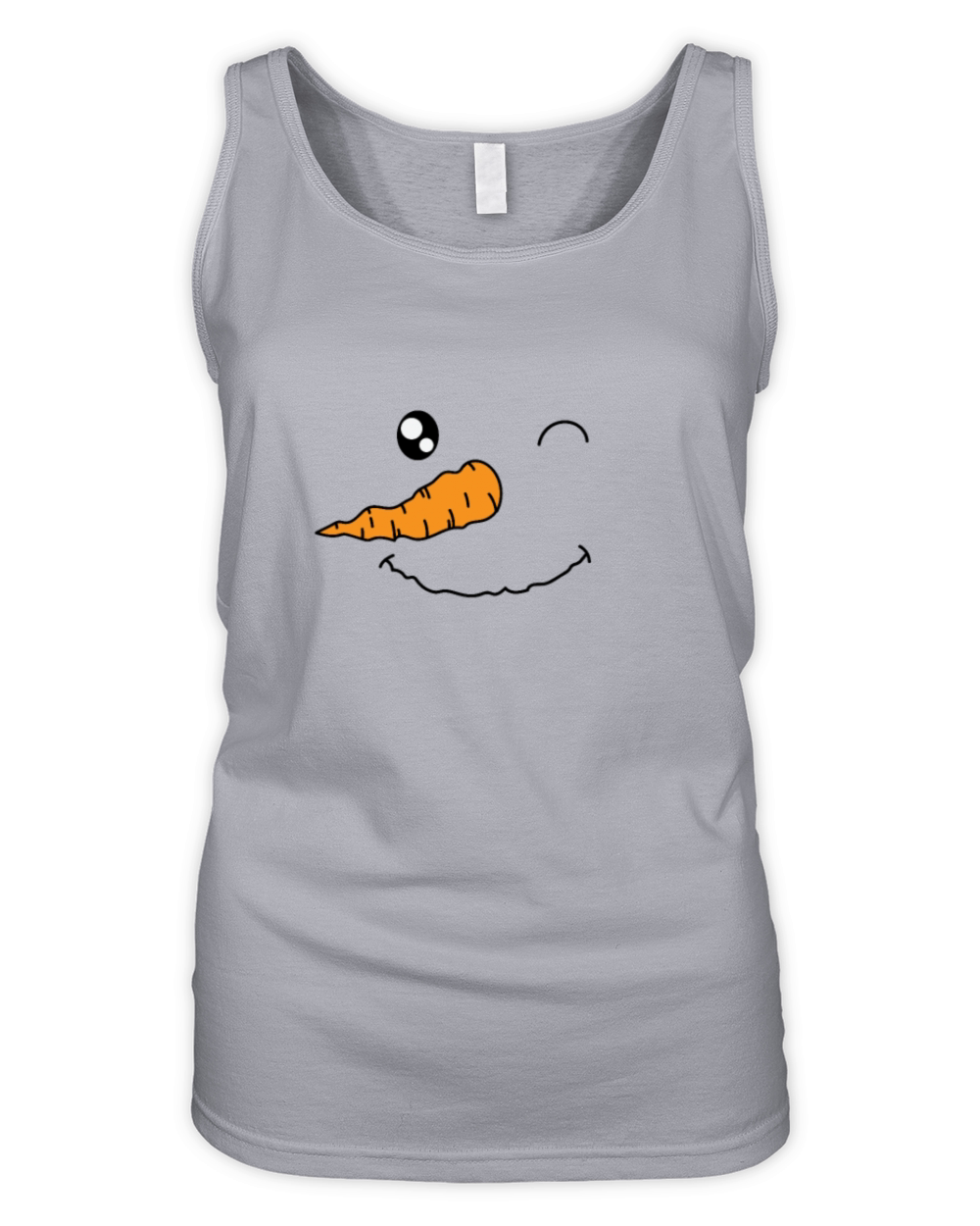 Snowman with Carrot as Nose Winter Organic Women's Tank Top