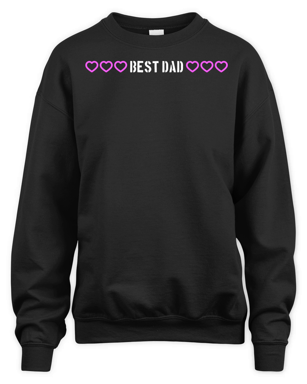 Best Dad Heart Love Unisex Premium Crewneck Sweatshirt