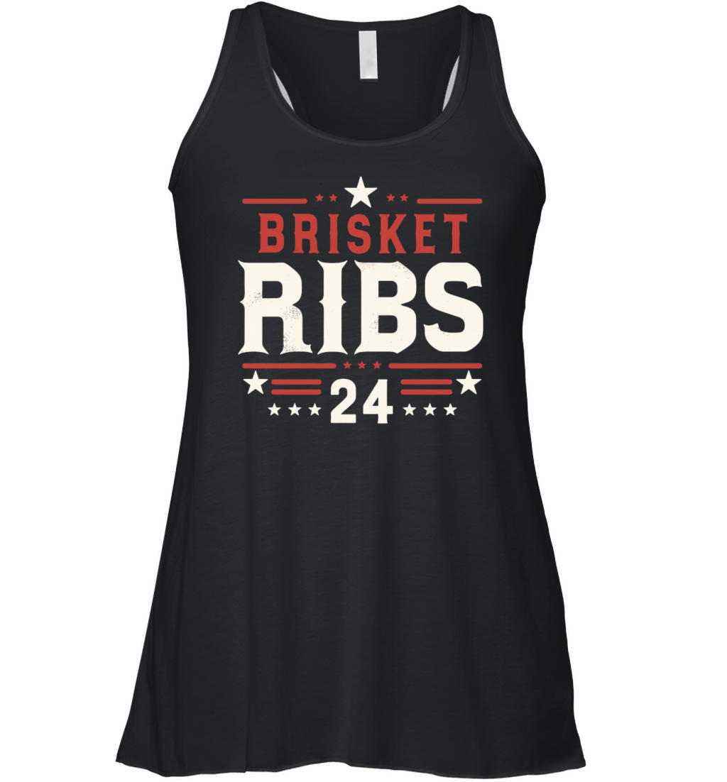 BBQ Barbecue Brisket Ribs 2024 Political Election Women's Flowy Tank Top