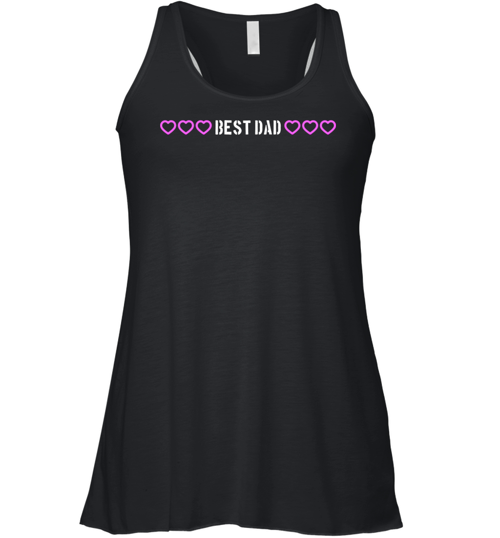 Best Dad Heart Love Women's Flowy Tank Top