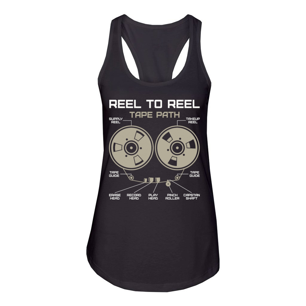 Reel To Reel Tape Women's Racerback Tank