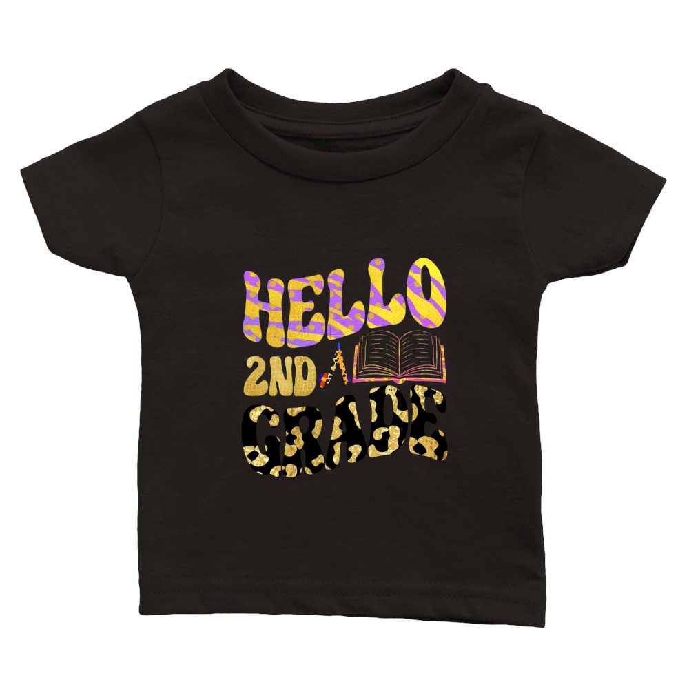 Hello 2nd Grade Classic Baby Crewneck T-shirt