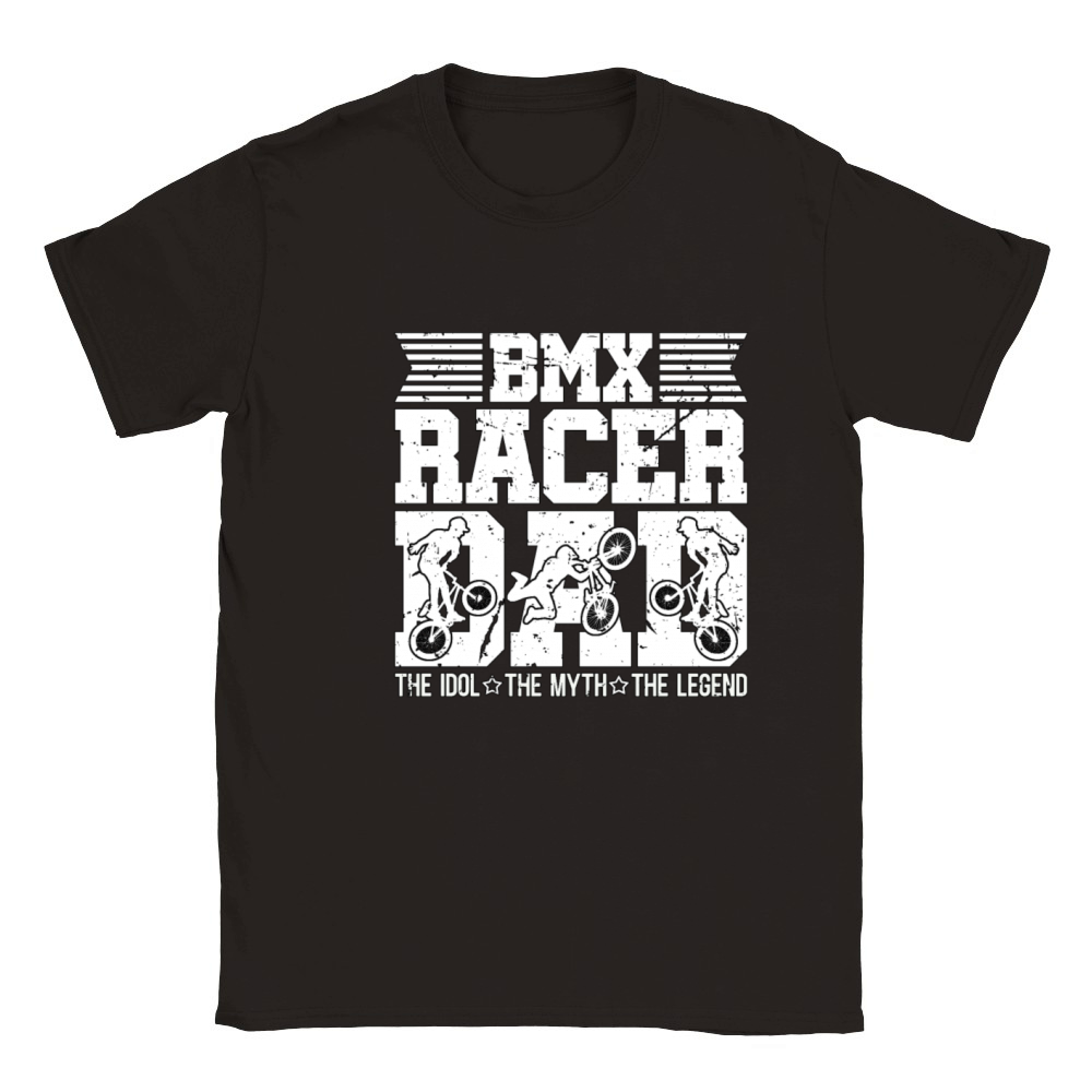 BMX Racer Dad The Idol The Myth The Legend Cyclist Classic Kids Crewneck T-shirt