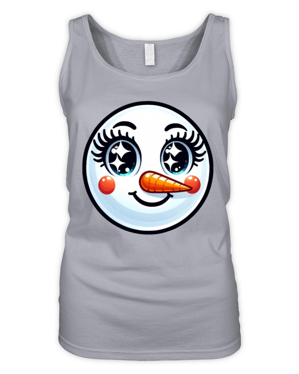 Lady Carrot-Nosed Snowwoman Cute Snowman Christmas Organic Women's Tank Top