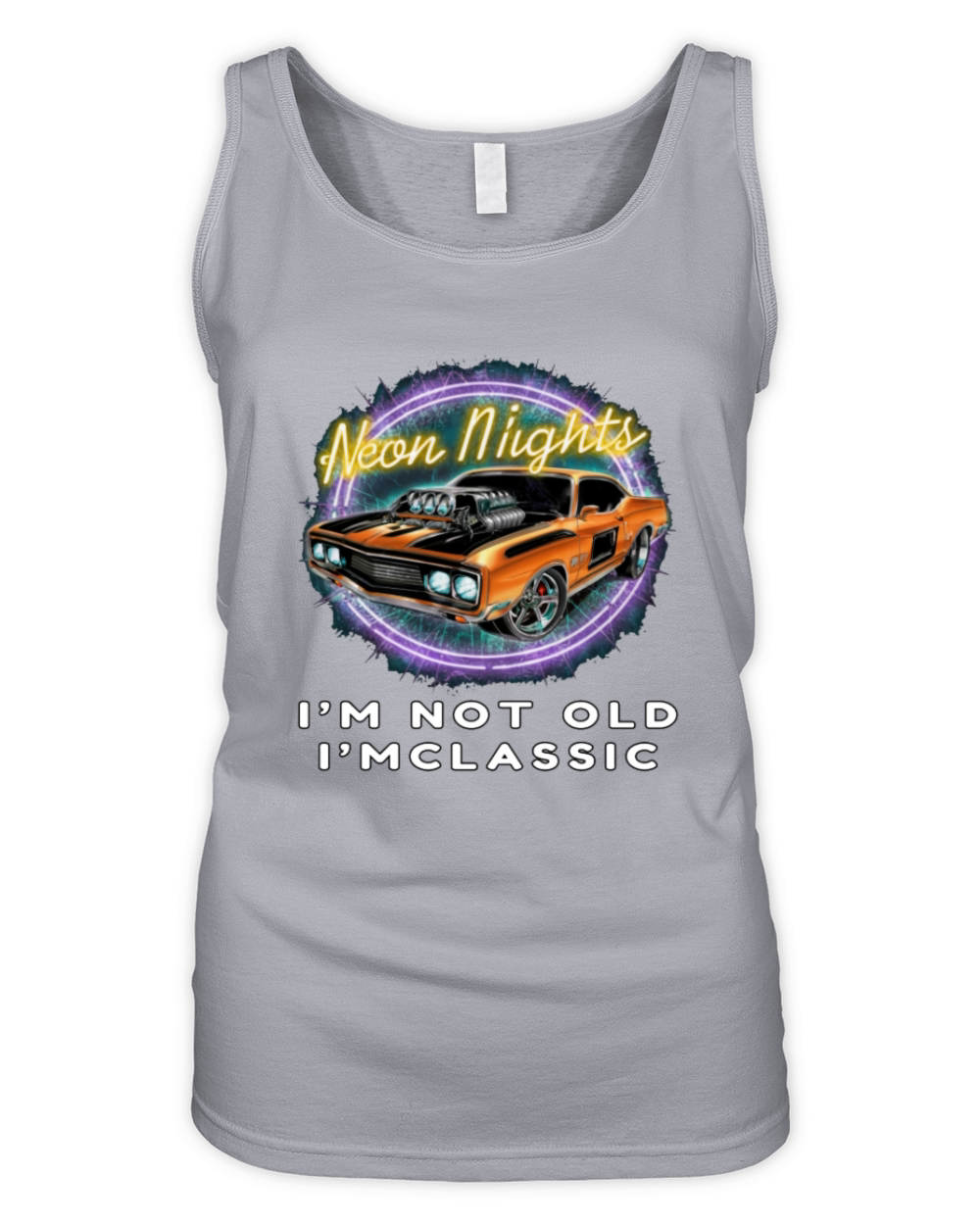 Timeless Neon Statement Tee - Hot Rod Organic Women's Tank Top