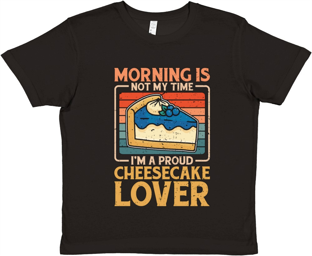 Cheesecake Lover Morning Is Not My Time Im Baker Premium Kids Crewneck T-shirt
