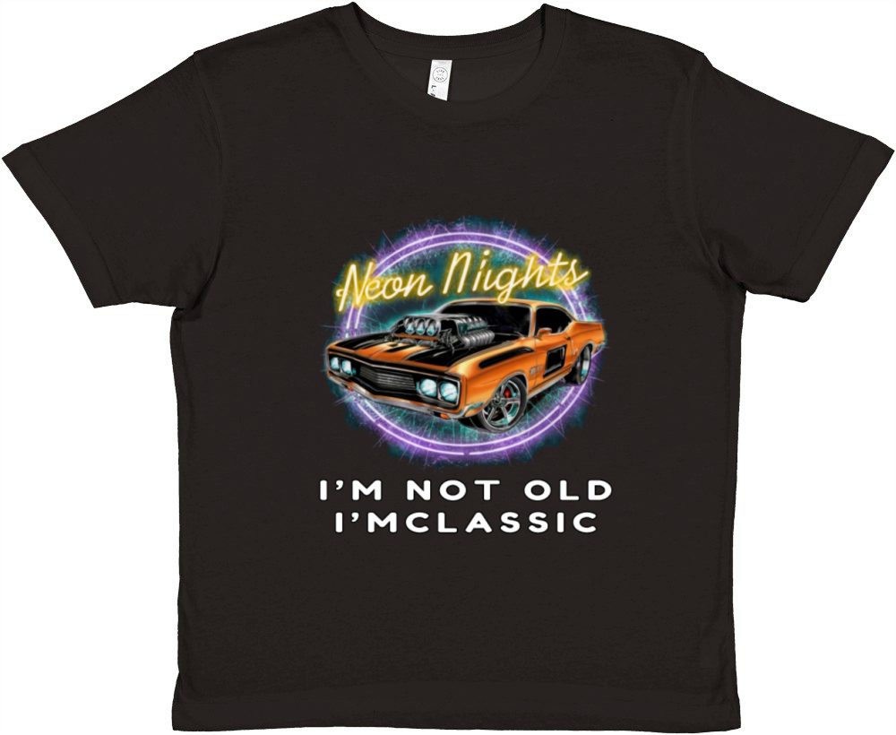 Timeless Neon Statement Tee - Hot Rod Premium Kids Crewneck T-shirt